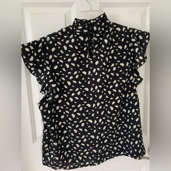 SHEIN black and white blouse size Large - Picture 3 of 7